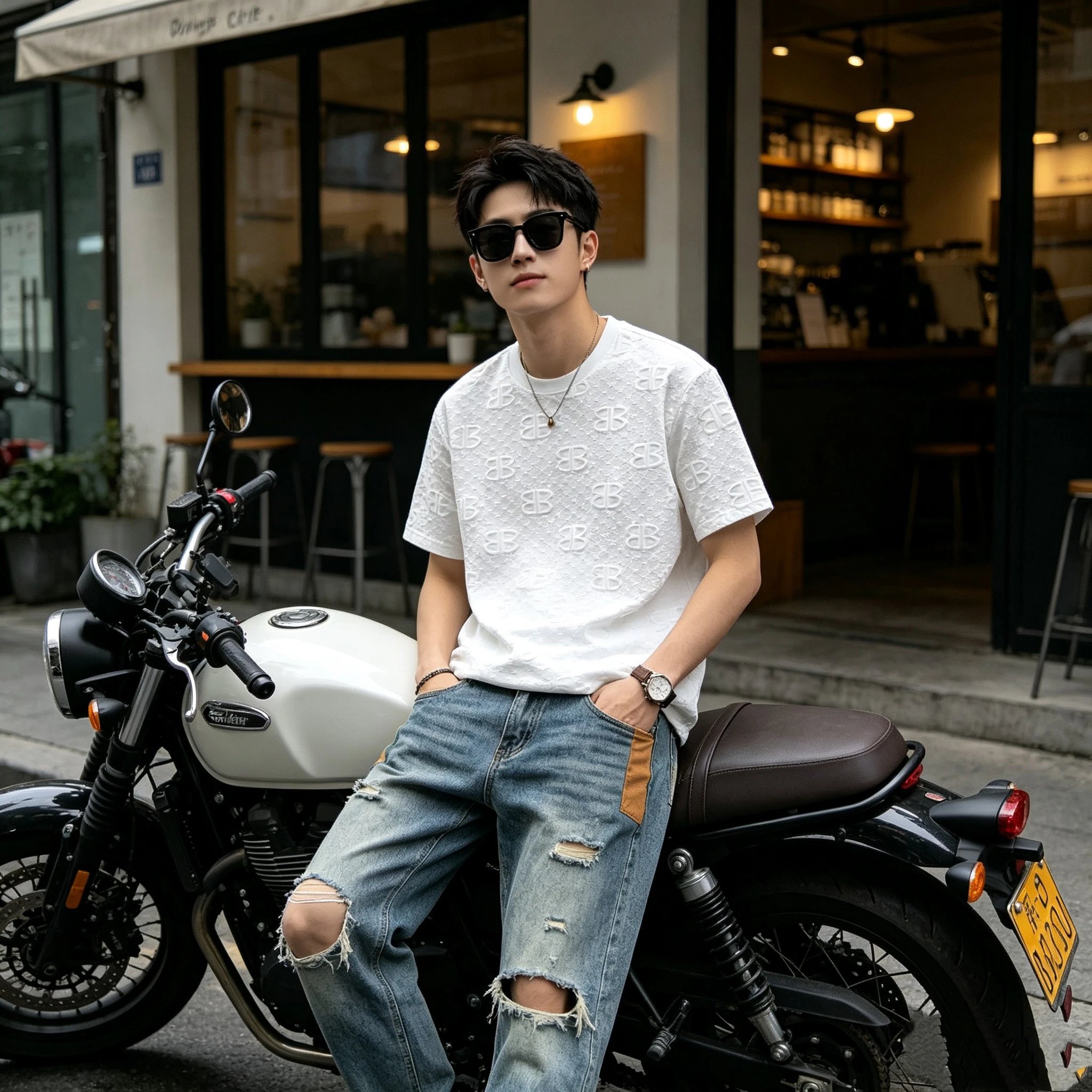 BAL Paris 3D Letter Knit Couple T-Shirt