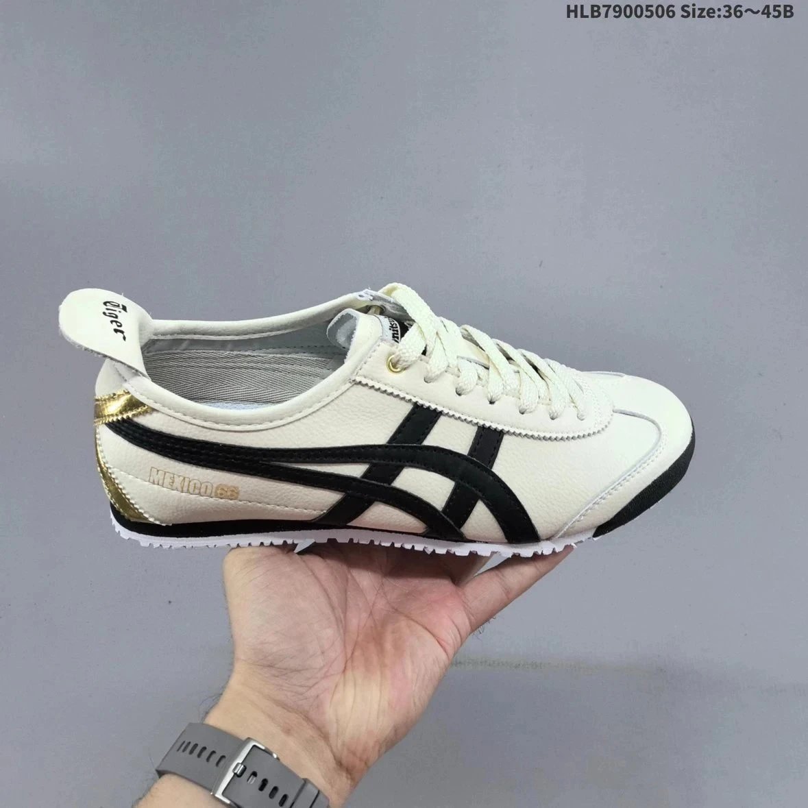 Onitsuka Tiger Mexico 66 Cream Black Gold Sneakers