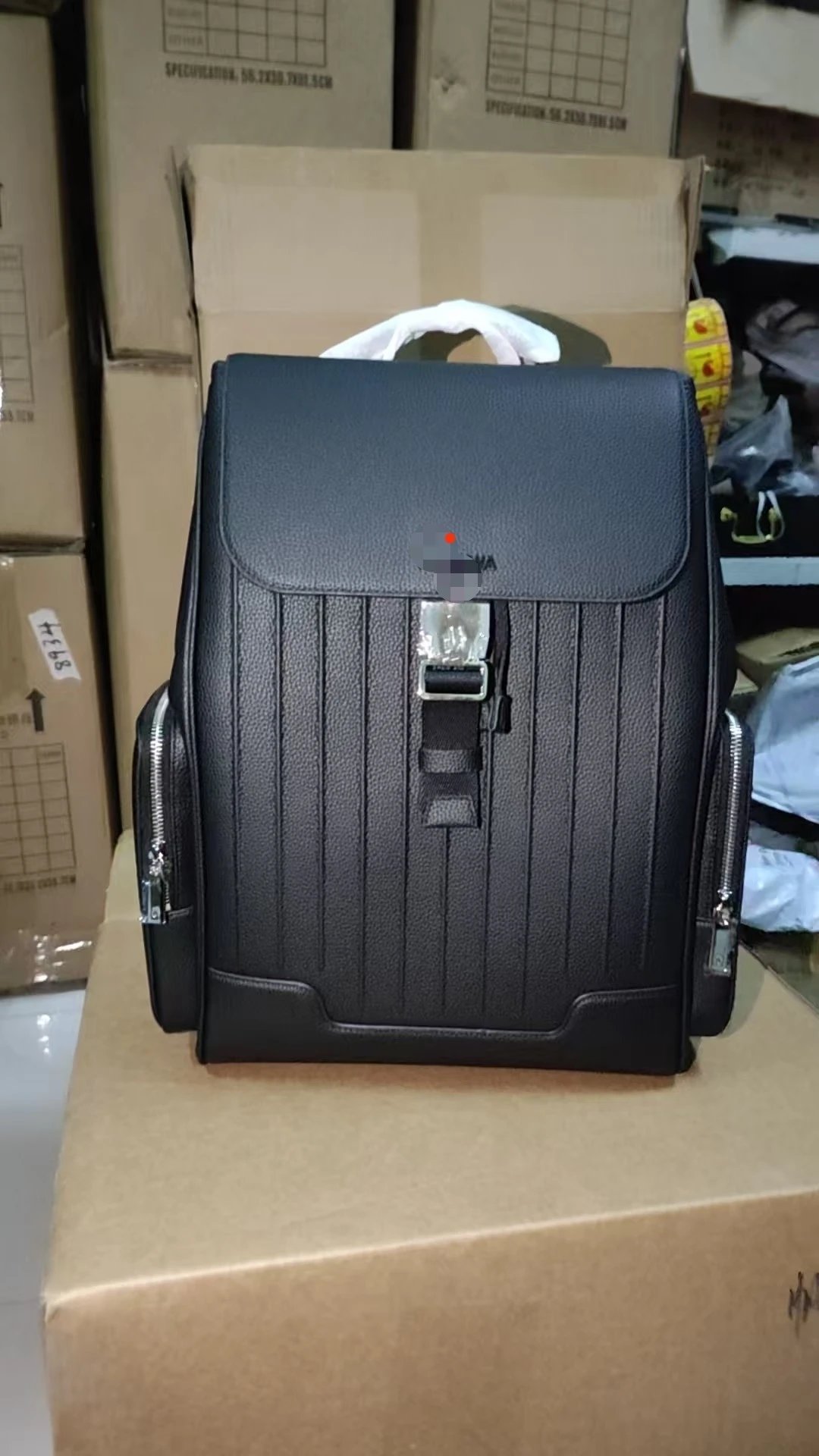 Never Still Backpack All Leather Black