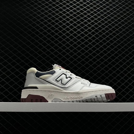 New Balance NB550 Men's and Women's New Balance low-top classic retro sneakers for men and women Comfortable and breathable casual running shoes Fashionable and versatile White Blue BB550PWB