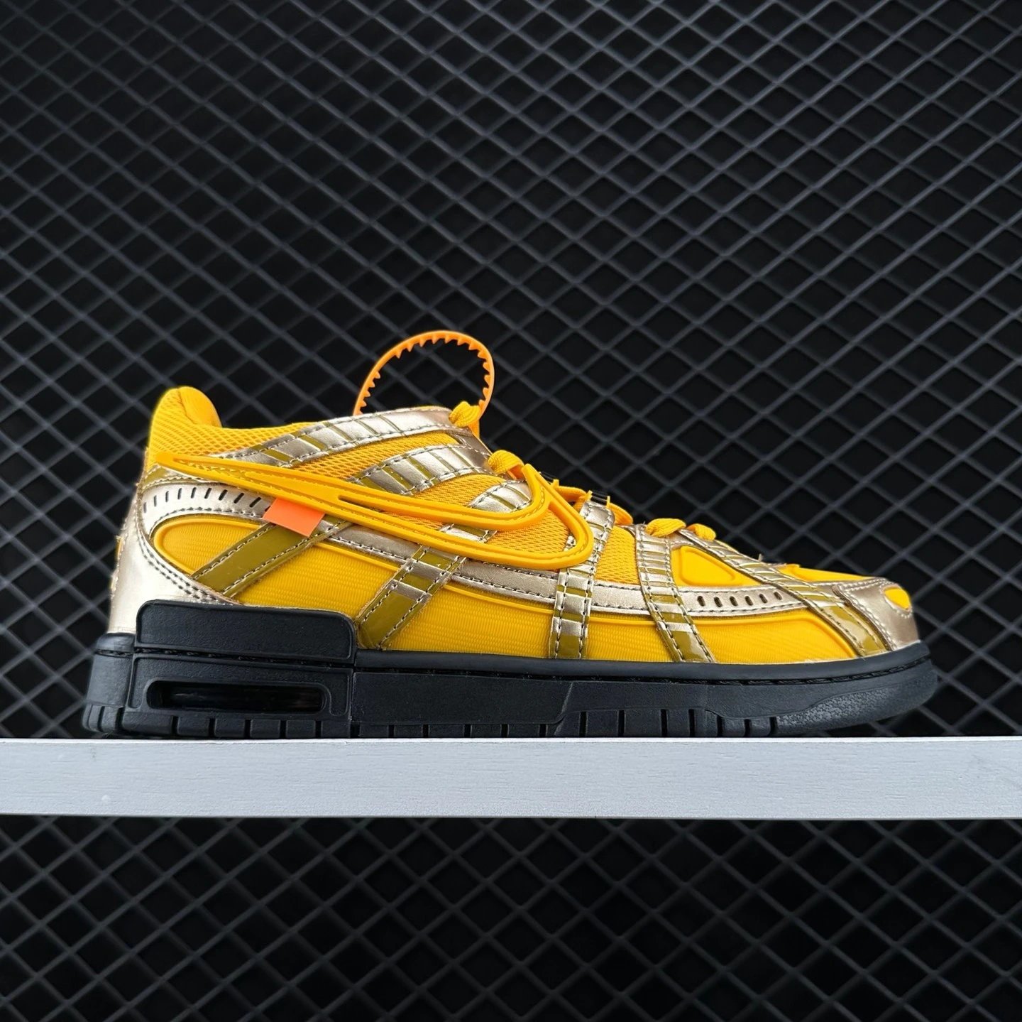 Company level Nike Air Off White x Rubber Dunk Low unisex series air cushioned sports board shoes low cut casual shoes black gold European limited edition North Carolina blue CU6015 100 700