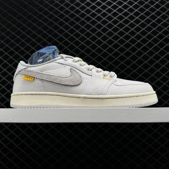 Union LA x Air Jordan 1 KO Low White Men's and Women's Jordan 1 Generation Low Top Sports Basketball Shoes Men's and Women's Anti-skid Wear-resistant Board Shoes Retro Hundreds of Matching Casual Shoes Comfortable Lightweight Canvas Shoes White DO8912 101