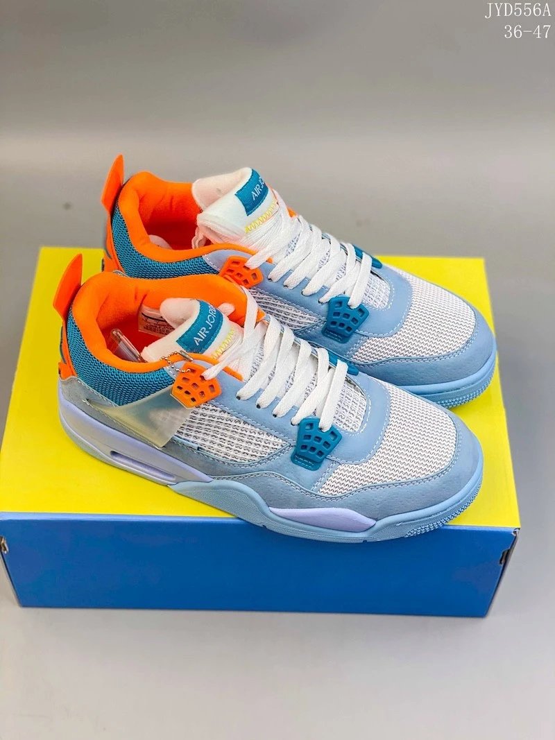 NIKE耐克男鞋Air Jordan4 AJ4 乔4 蓝色男女运动鞋休闲篮球板鞋情侣款百搭潮鞋