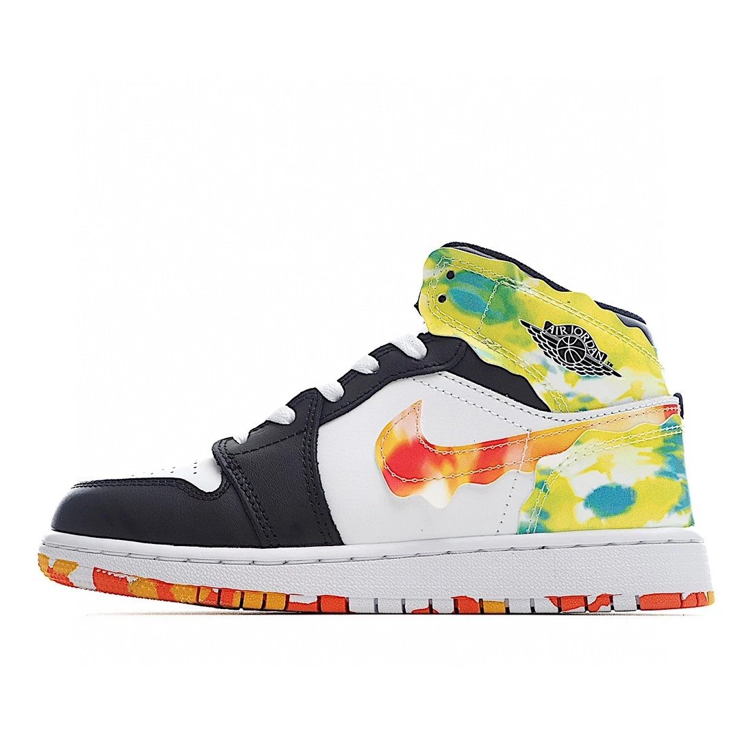 乔丹Air Jordan 1 AJ1黑白冰淇淋水滴糖果女中高帮鞋DJ6563-038