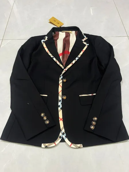 Burberry Vintage Check Oversized Blazer Beige Multicolor - 12