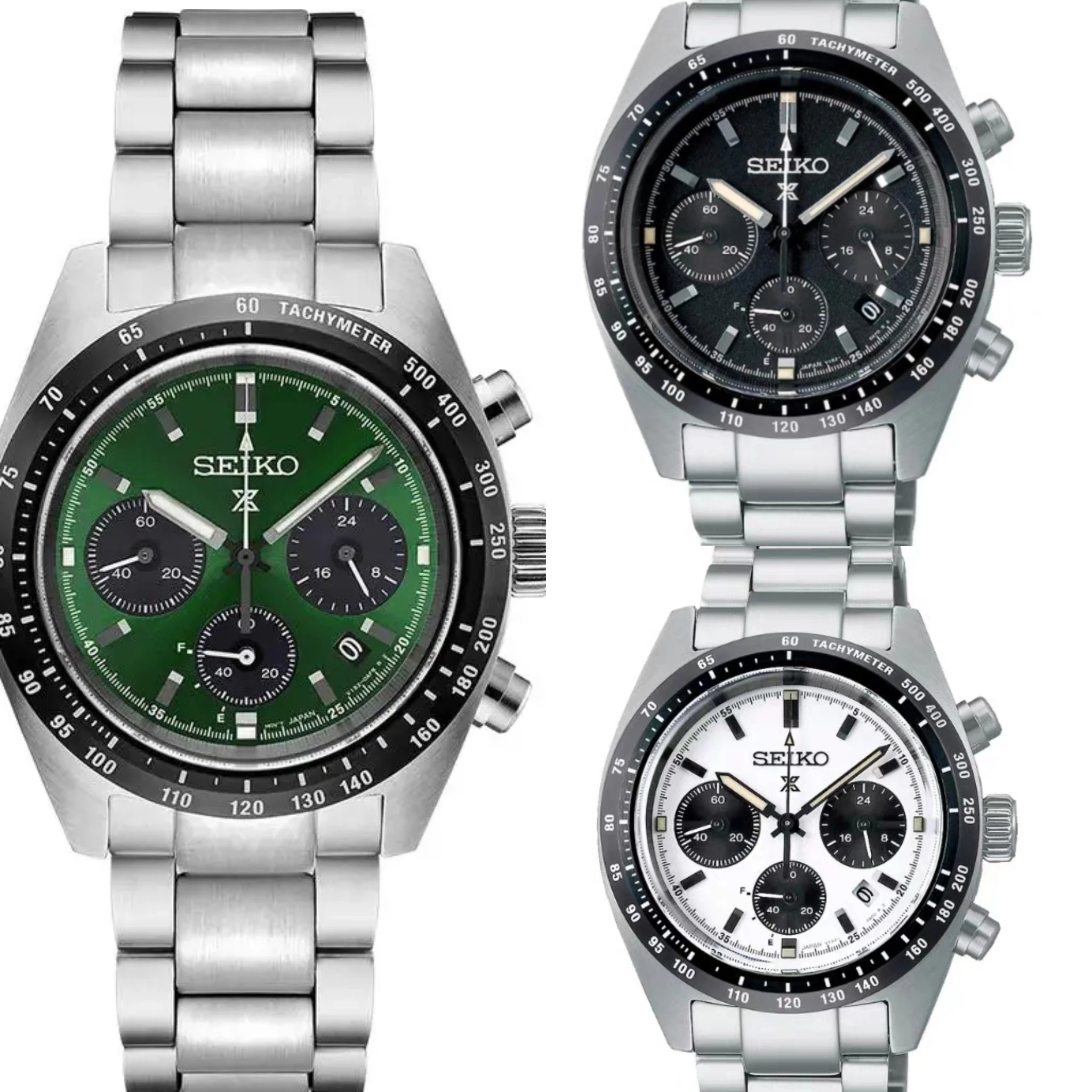 Seiko Prospex Speedtimer Solar Chronograph Panda Dial Men's Watch SSC933P1 SSC813P1 SSC819P1