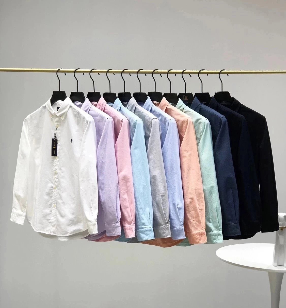 Embroidered couple long sleeved shirt for men and women