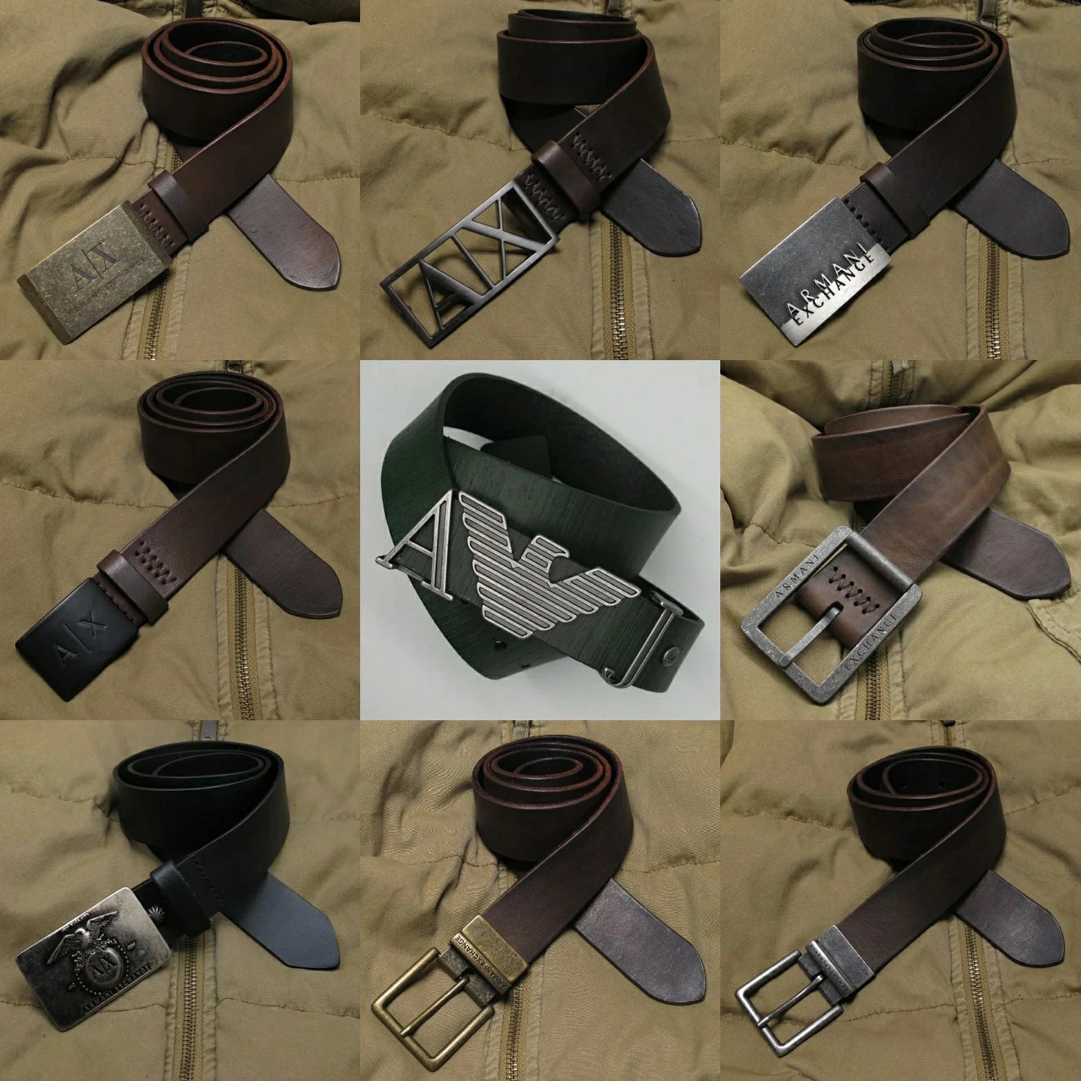 ARMANI JEANS(AJ)，ARMANI EXCHANGE(A|X）男女款皮带，都是好东西