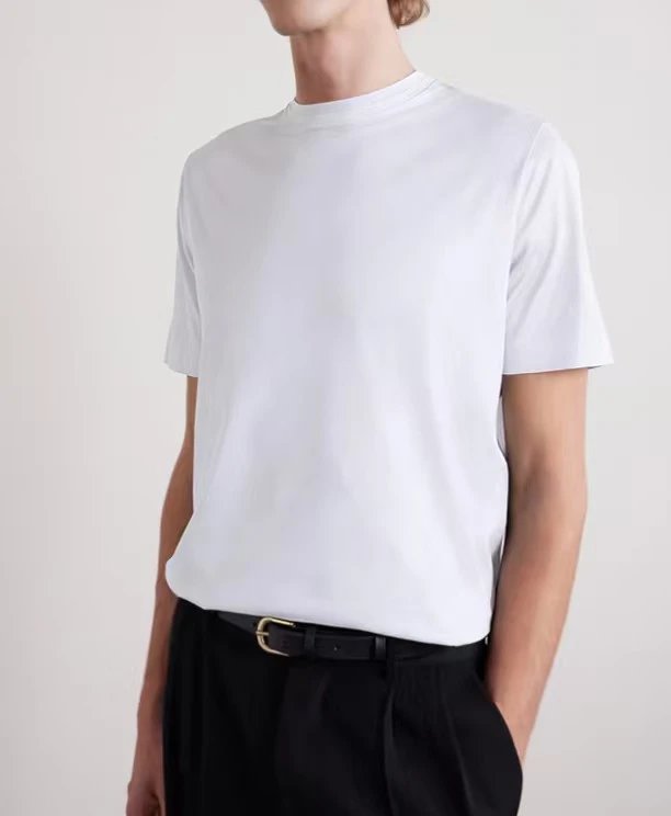 Lro Men's Mulberry Silk Crewneck Tee