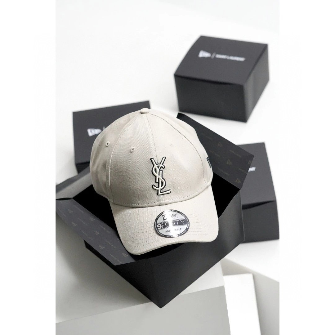 Saint Laurent x New Era 9FORTY Adjustable Cap Beige Baseball Cap