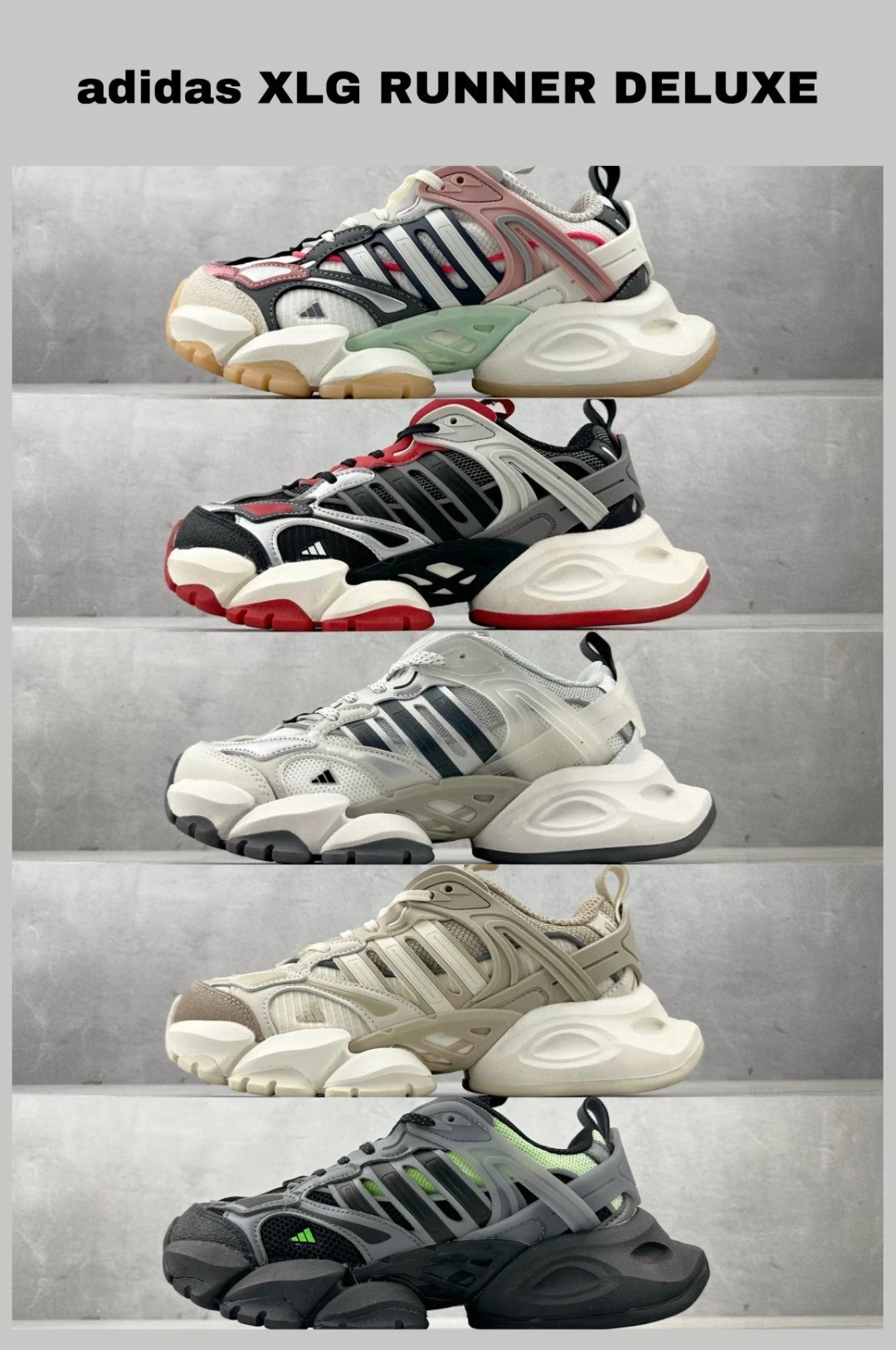 adidas XLG Runner Deluxe Grey Green