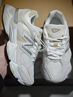 thumbnail for [S] Collection Anti-slip Wear-resistant Low-top Avant-garde Dad Shoes Sports Casual Shoes Unisex Off-White Light Blue 9060S1
