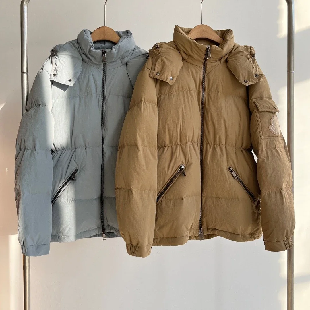 Moncler 蒙口90%白鸭绒连帽可拆卸收腰羽绒服女2022秋冬新款宽松时髦雾