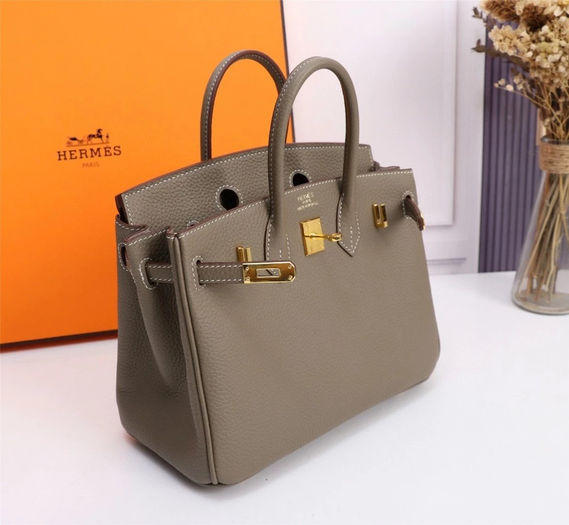 Hermes爱马仕铂金包Birkin bag 女包 金典时尚潮流女包真皮优雅手袋头层牛皮手提单肩包斜挎包锁扣包包 6