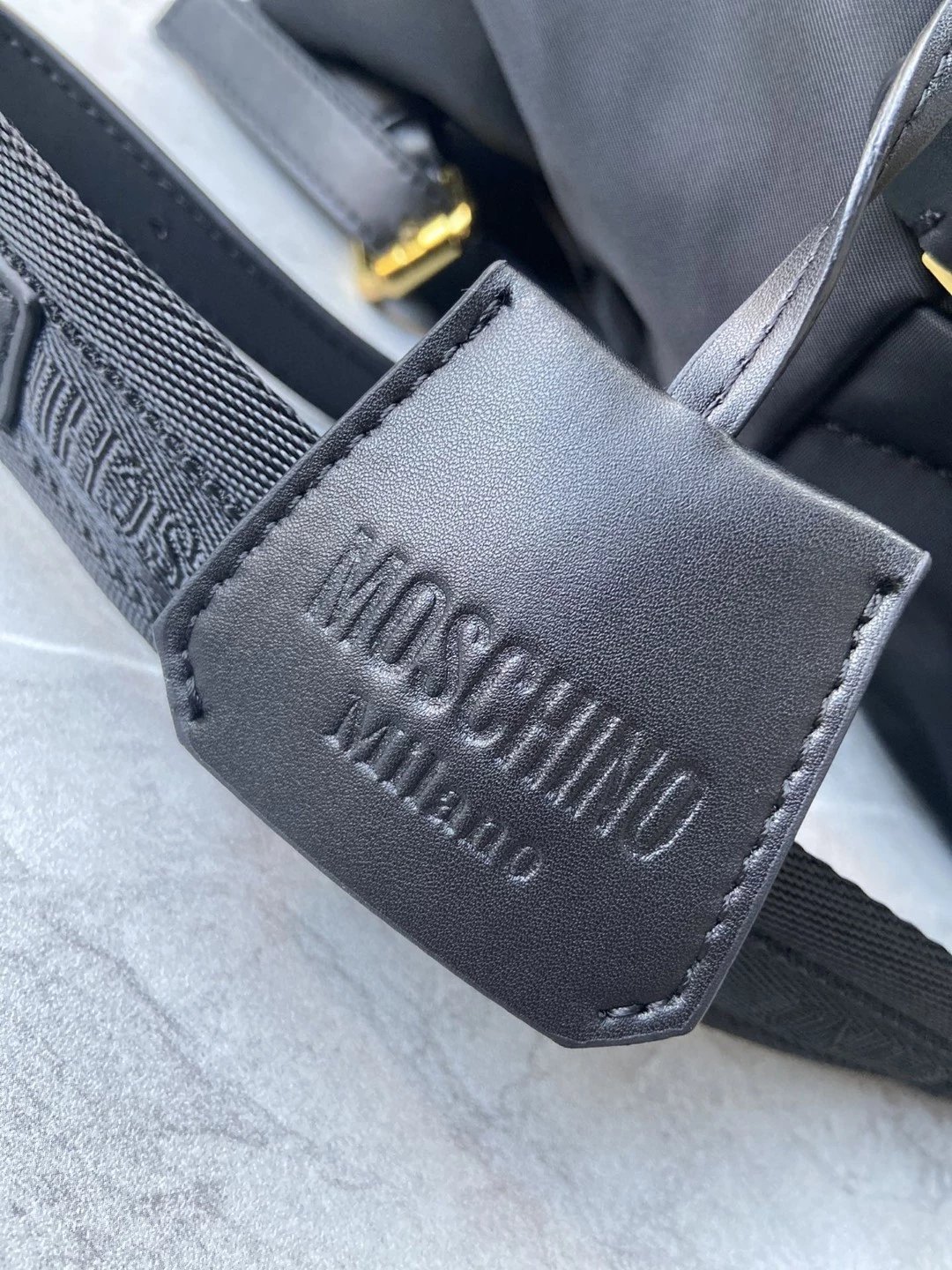 moschin莫斯奇诺双肩包 女包 铆钉熊背包 女休闲背包 电脑包 字母双肩包 尼龙书包 6