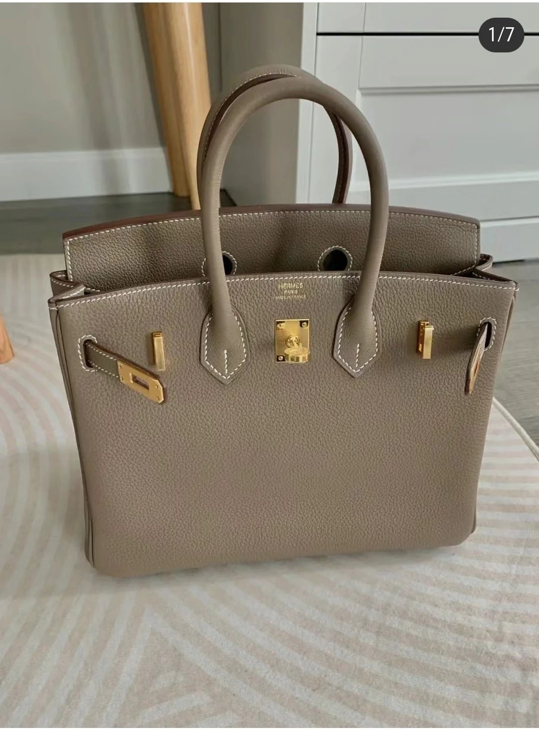 Hermes爱马仕铂金包Birkin bag 女包 金典时尚潮流女包真皮优雅手袋头层牛皮手提单肩包斜挎包锁扣包包