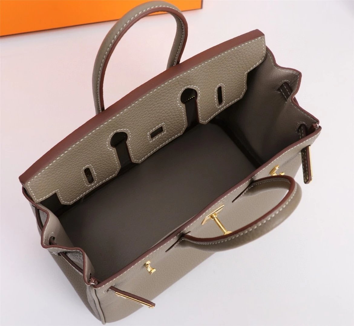 Hermes爱马仕铂金包Birkin bag 女包 金典时尚潮流女包真皮优雅手袋头层牛皮手提单肩包斜挎包锁扣包包 9