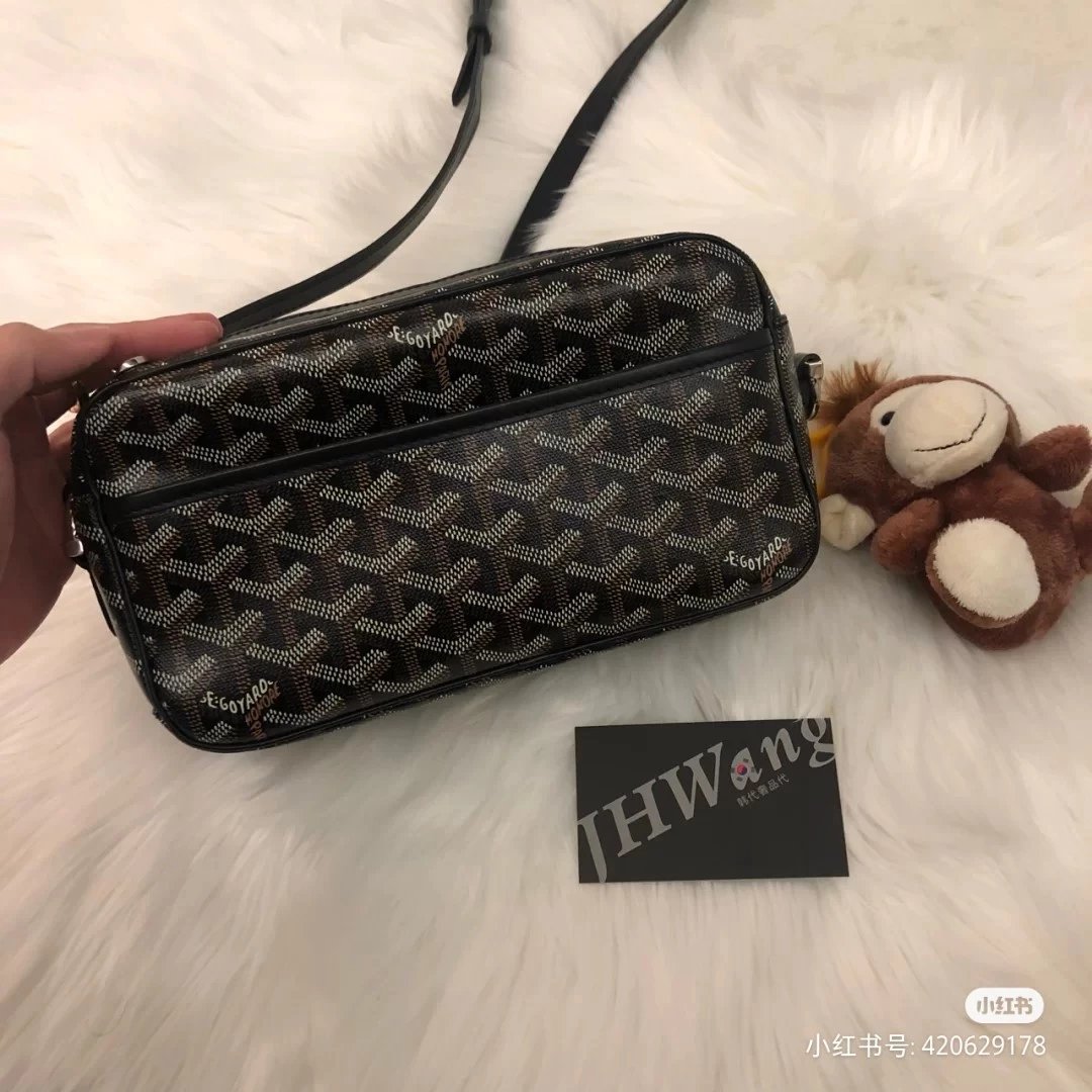 明星大咖同款GoyardCap Vert 相机包小挎包  戈雅goyard 狗牙 相机包 头层牛皮 原厂面料 进口内里布料 单肩斜挎包 方胖子包 小方包 2314 2
