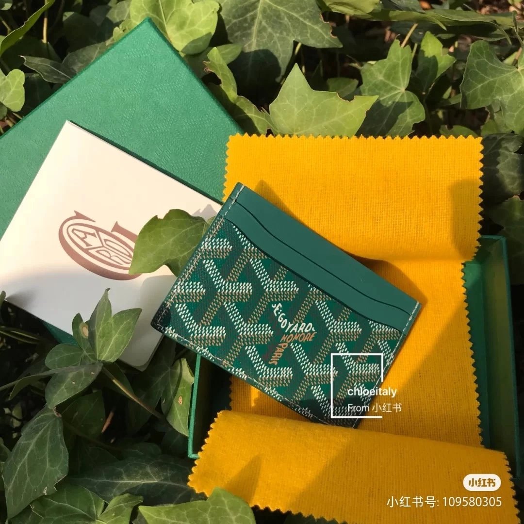 戈雅高雅德卡包    戈雅 goyard 狗牙名片夹 专柜面料拼小牛皮 超薄款 一张款式 卡包 卡片包 1175 3