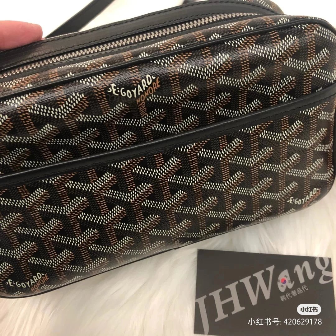 明星大咖同款GoyardCap Vert 相机包小挎包  戈雅goyard 狗牙 相机包 头层牛皮 原厂面料 进口内里布料 单肩斜挎包 方胖子包 小方包 2314 3