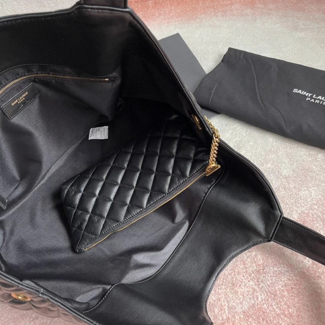 2022爆款698651新款ICARE 22春夏季新款托特包妈咪包子母包购物袋Tote包小羊皮 小废包 菱格女包 大容量购物袋 7