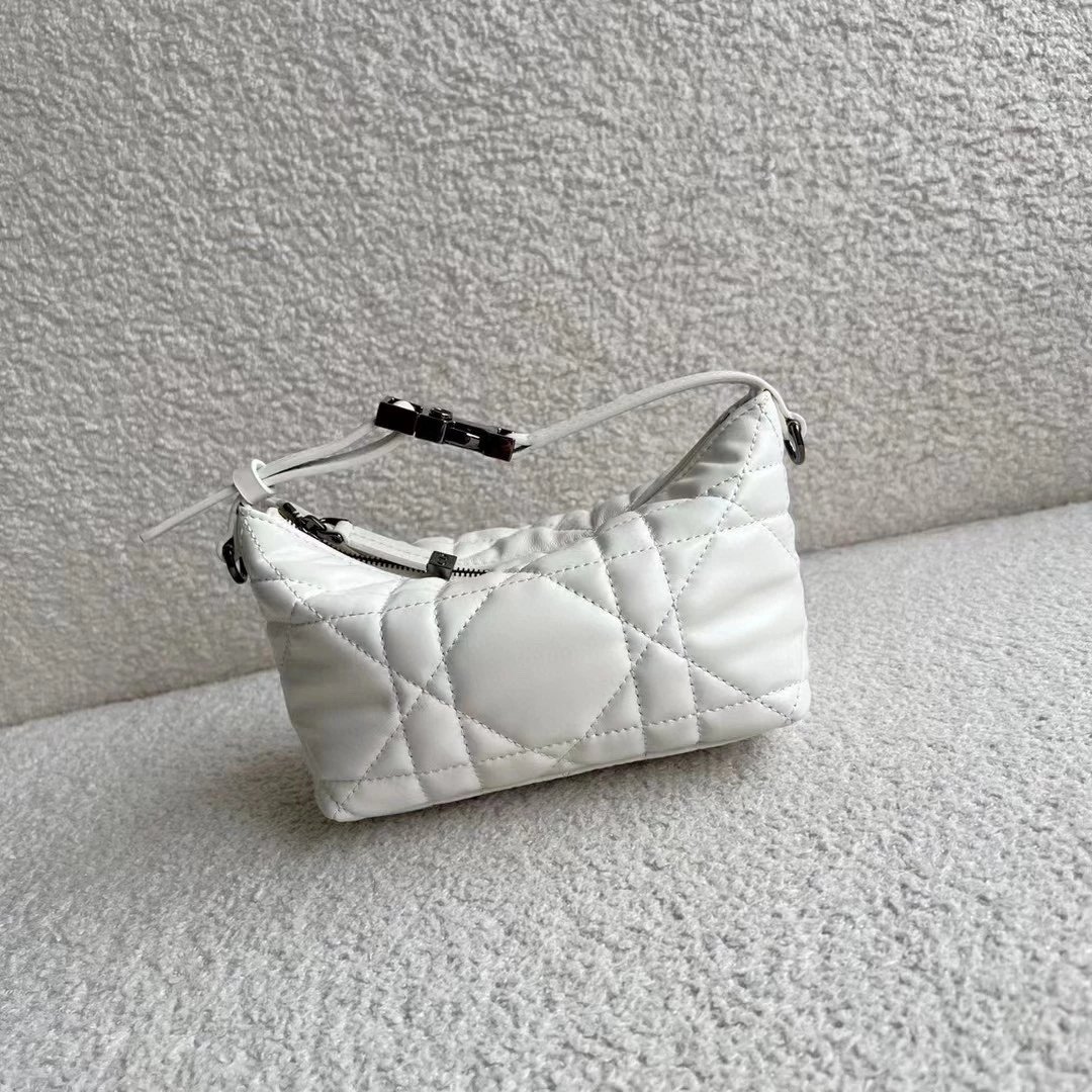 2022s D家新款Nomad手拿包 Hobo腋下包 菱格包 藤格纹羊皮包 蓝色刺绣Oblique印花帆布手提包 CD便当包 饭盒包 真皮女包  10