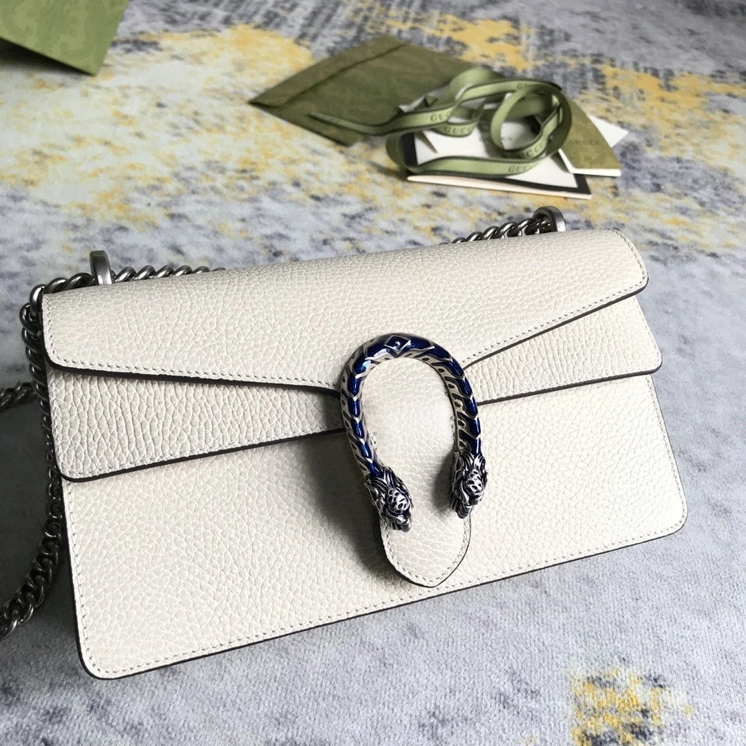 GUCCI新款原单真皮酒神包499623中号链条包女复古虎头包 2
