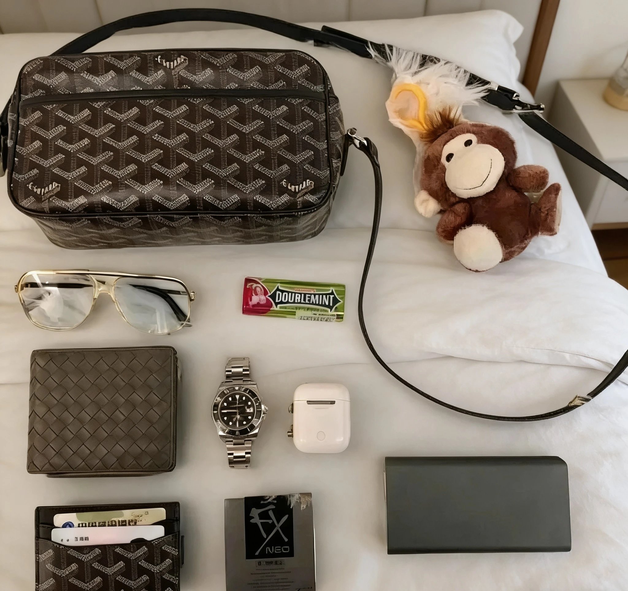 明星大咖同款GoyardCap Vert 相机包小挎包  戈雅goyard 狗牙 相机包 头层牛皮 原厂面料 进口内里布料 单肩斜挎包 方胖子包 小方包 2314