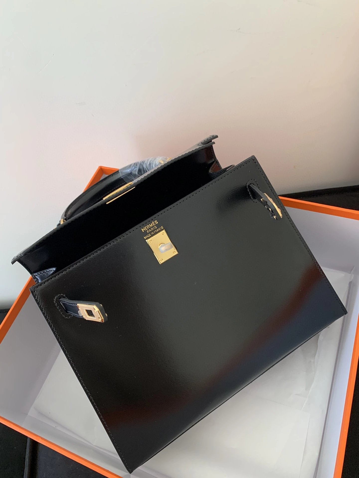 H爱玛家box皮凯莉女包 全套礼盒316钢五金时尚手袋Kelly手提包

闭眼去卖 8