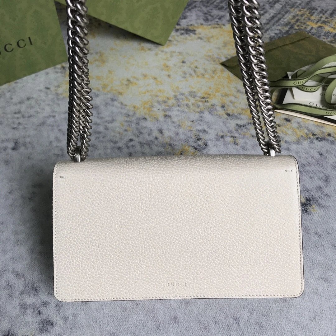 GUCCI新款原单真皮酒神包499623中号链条包女复古虎头包 5