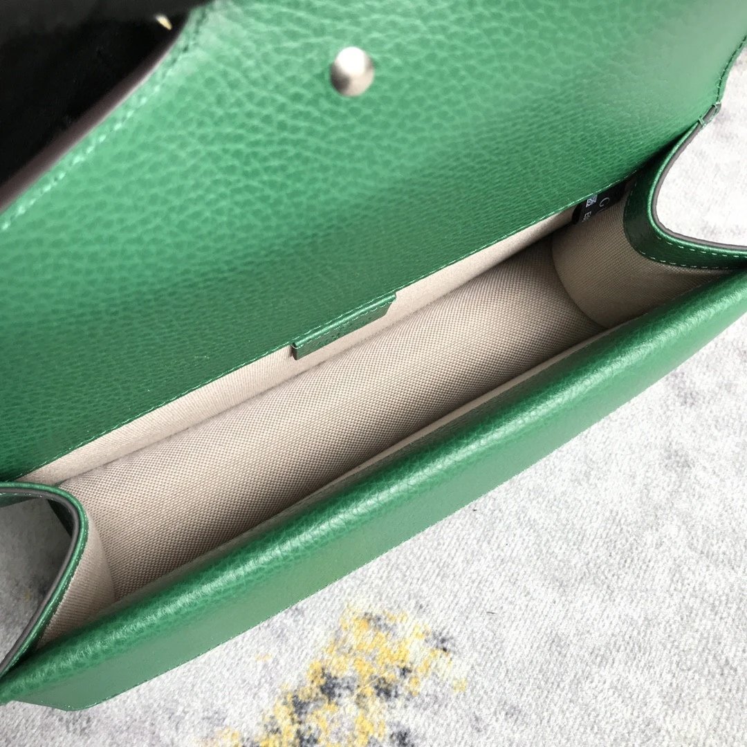 GUCCI新款原单真皮酒神包499623中号链条包女复古虎头包 13