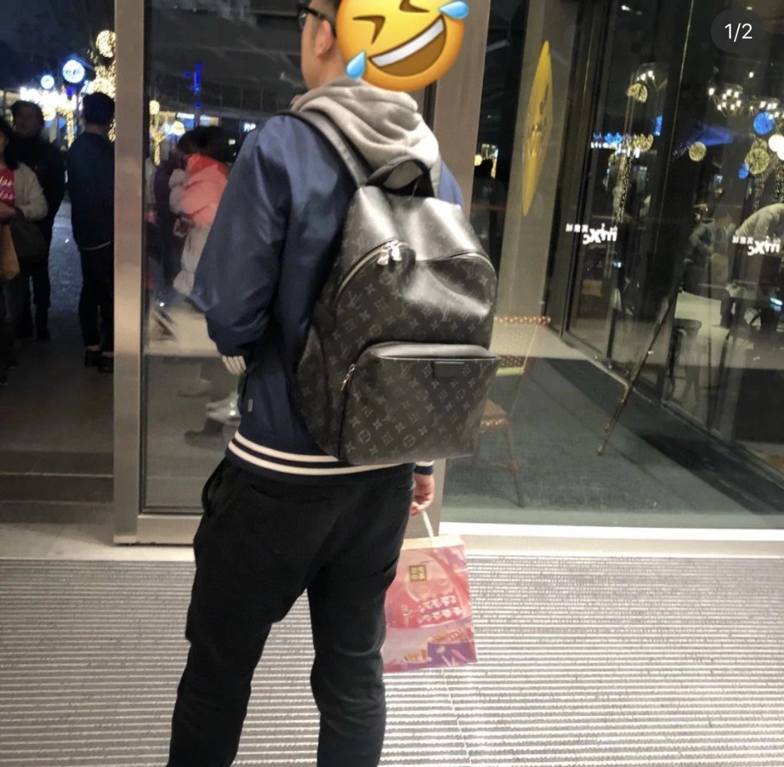 热销爆款男士双肩包背包 旅行包电脑包 商务包男包真皮包书包 黑花拼头层牛皮 apollo双肩包 2