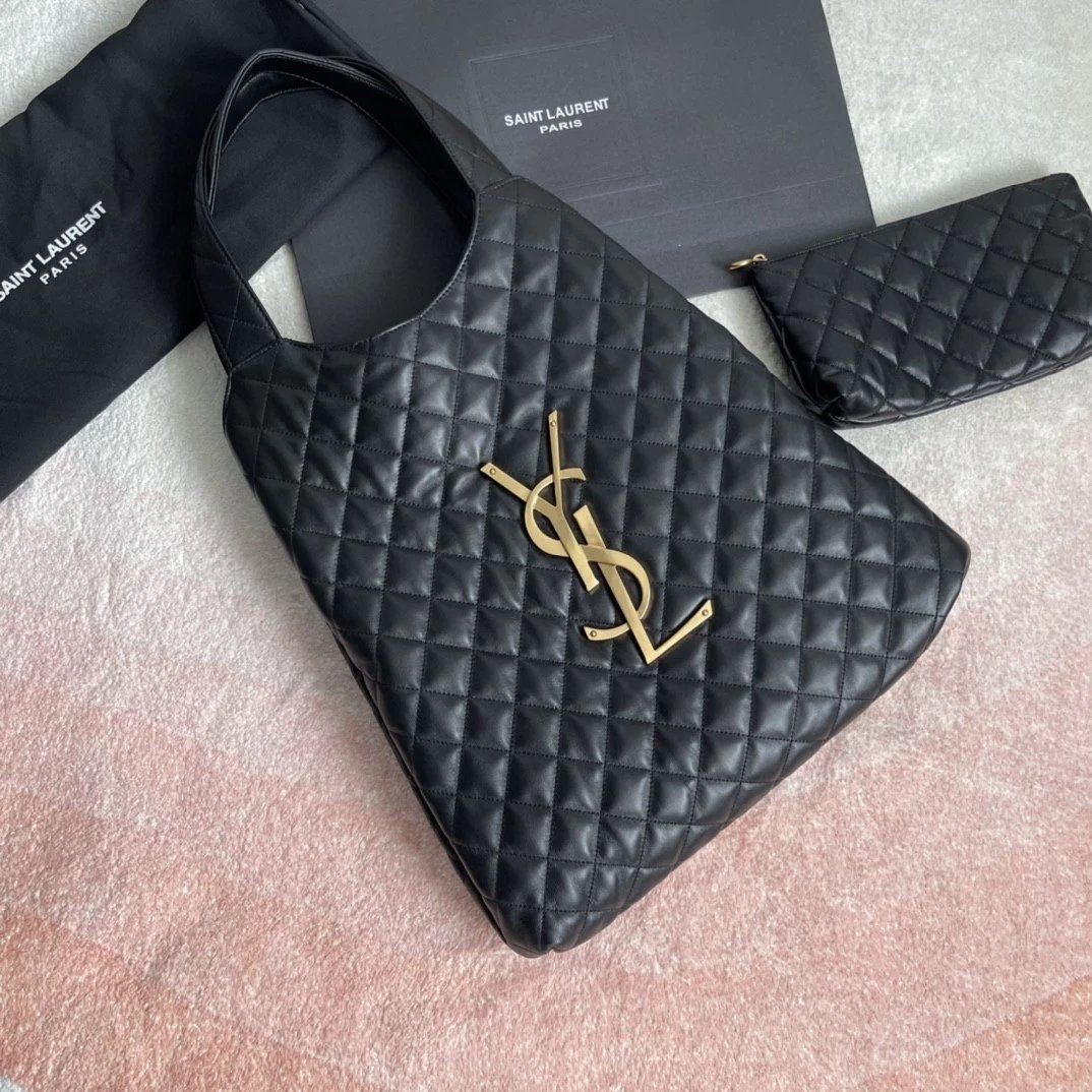 2022爆款698651新款ICARE 22春夏季新款托特包妈咪包子母包购物袋Tote包小羊皮 小废包 菱格女包 大容量购物袋 2