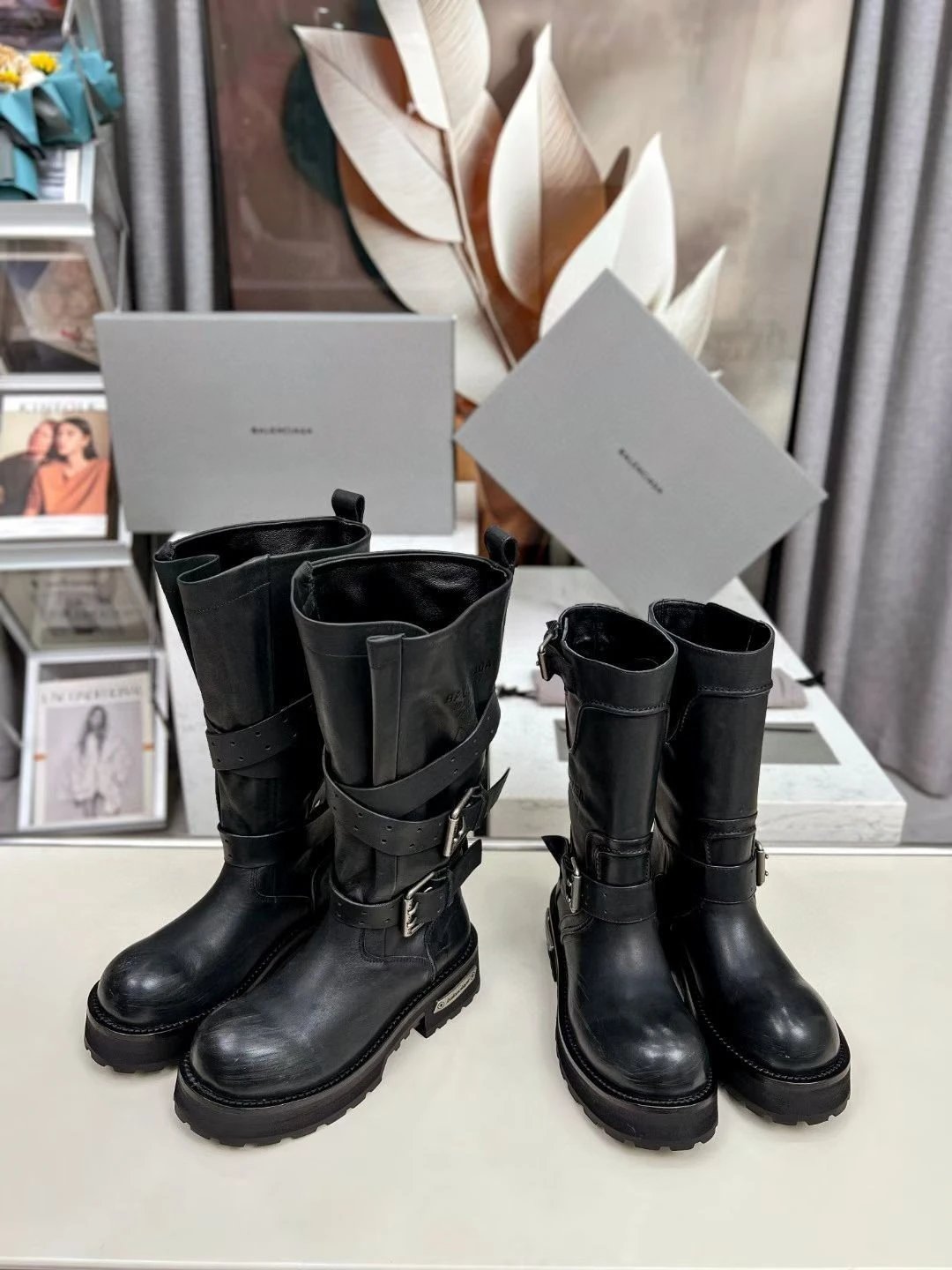 Autumn/Winter New Balenciaga Parisian Venom High Boots