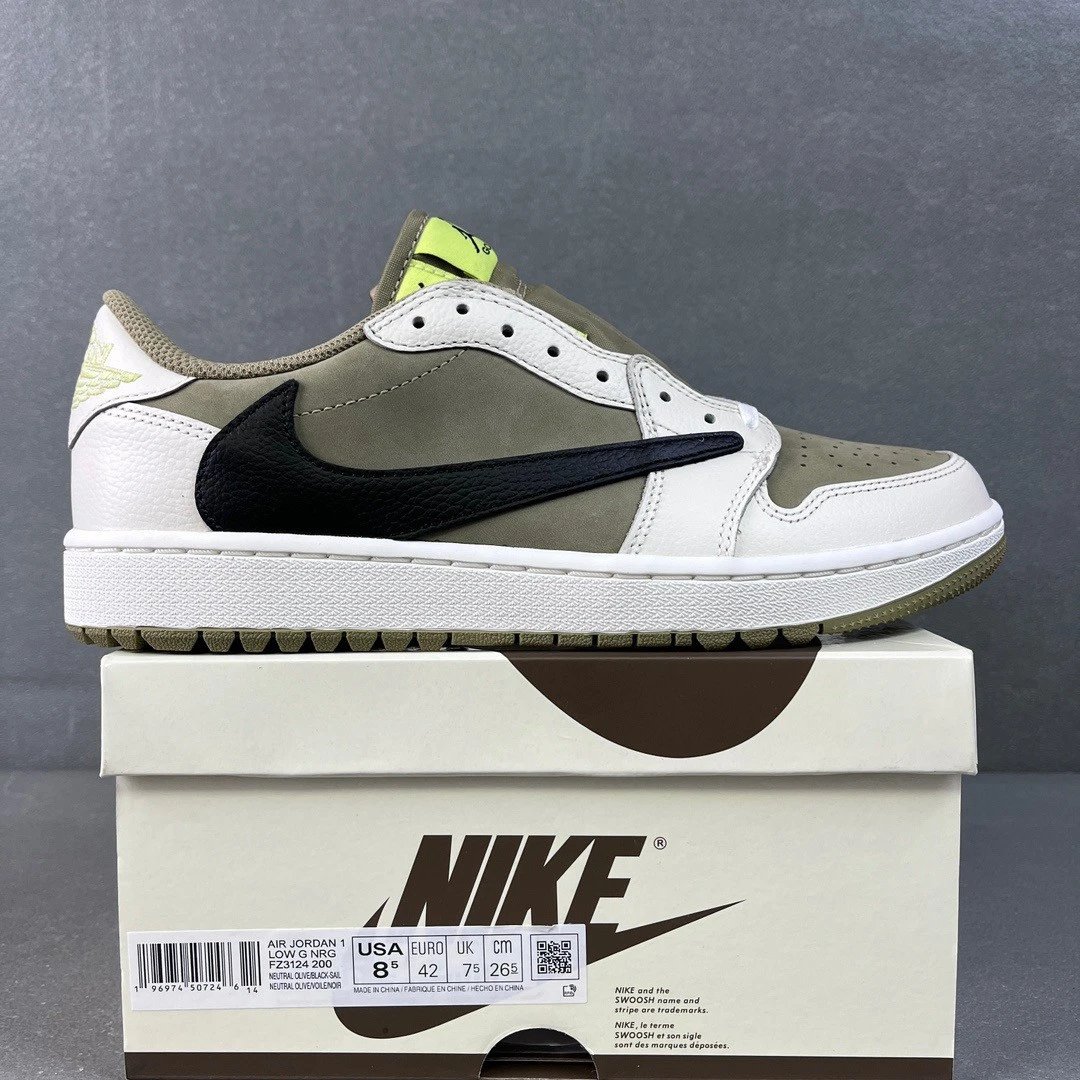 Travis Scott x Nike Air Jordan 1 Low OG Pink Foam Sneakers - 56