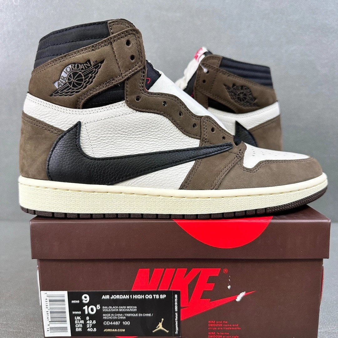 Travis Scott x Nike Air Jordan 1 Low OG Pink Foam Sneakers - 65
