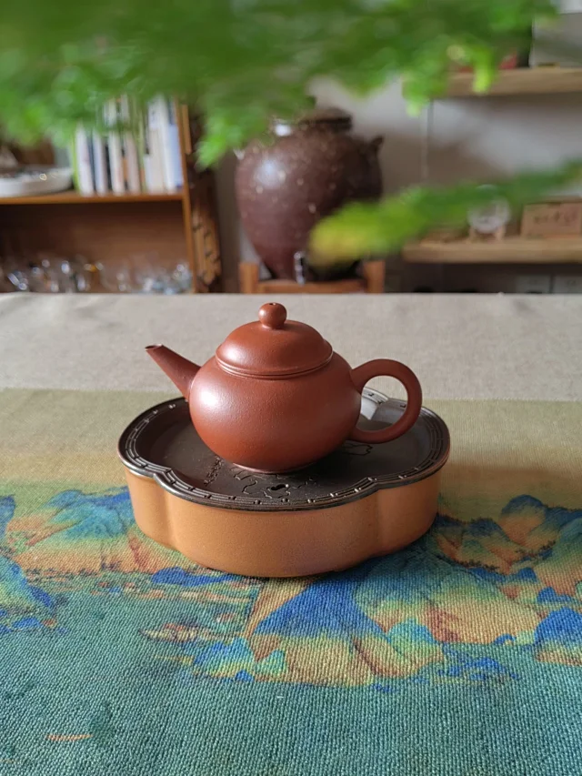 中国 茶壺 朱泥 水平 なくっ