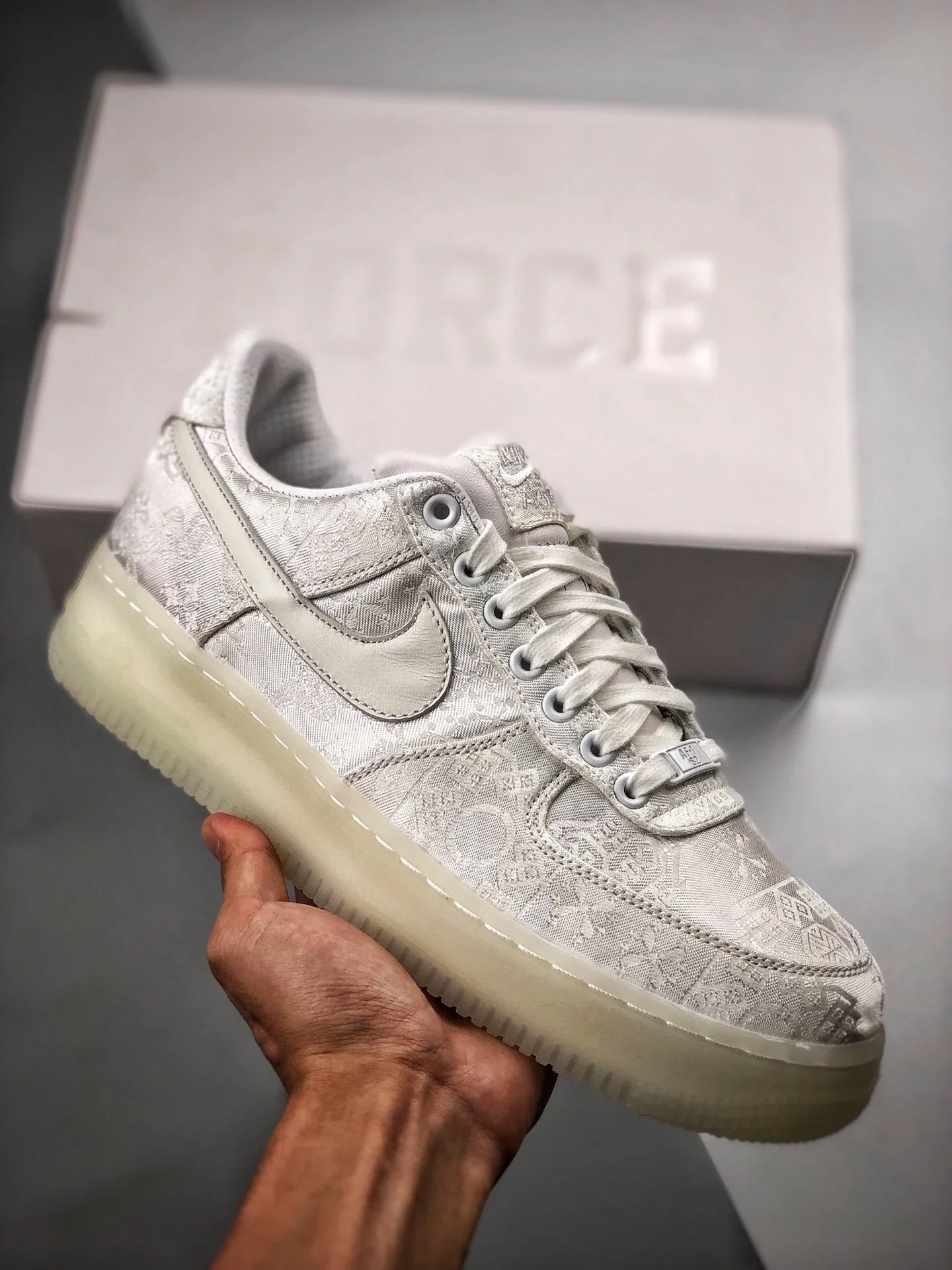 厂货】Clot x Nike Air Force 1 Premium AF1 纯白丝绸联名全新改版优化升级