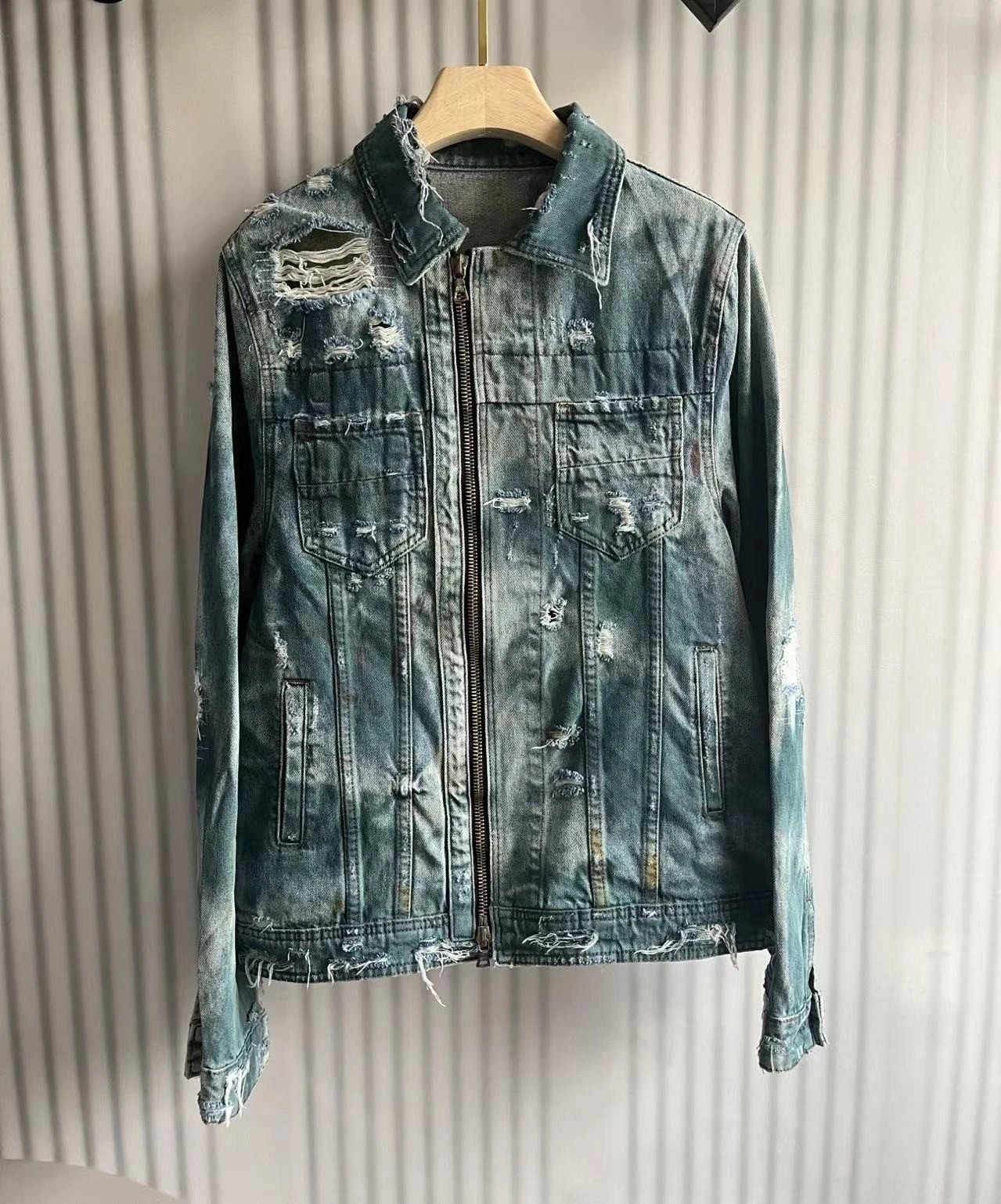 Amiri Distressed Denim Jacket