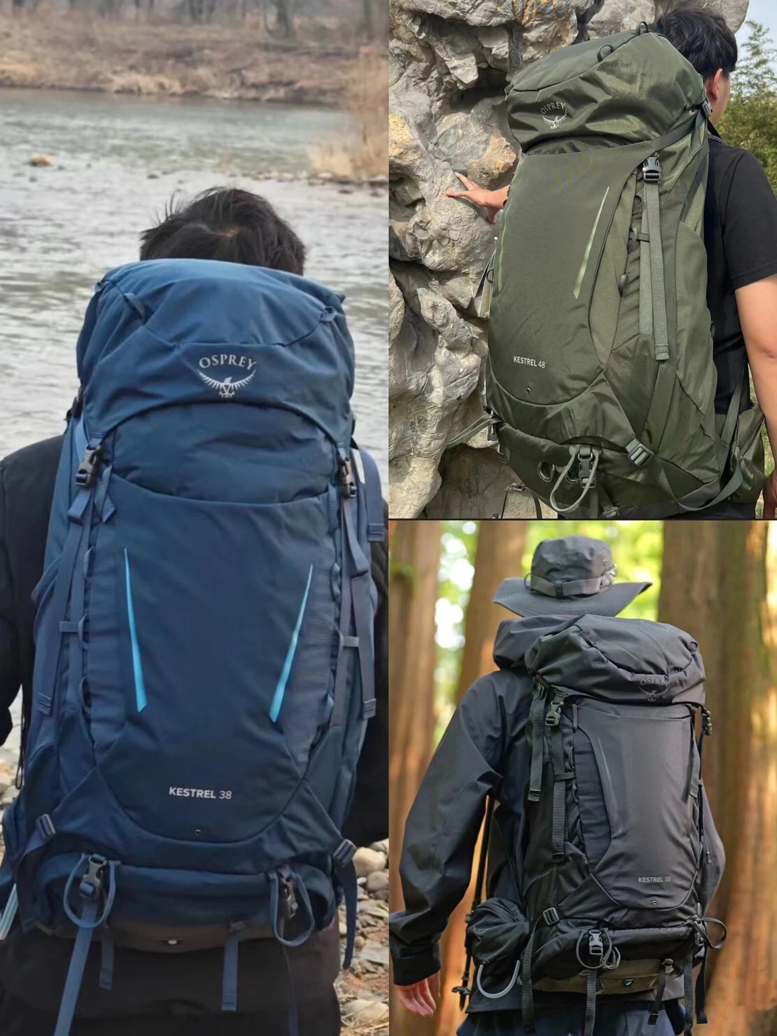The fifth generation OSPREY KESTREL new 48L outdoor backpack for men's light hiking and mountaineering, with a large capacity and multiple compartments, is 48 liters!