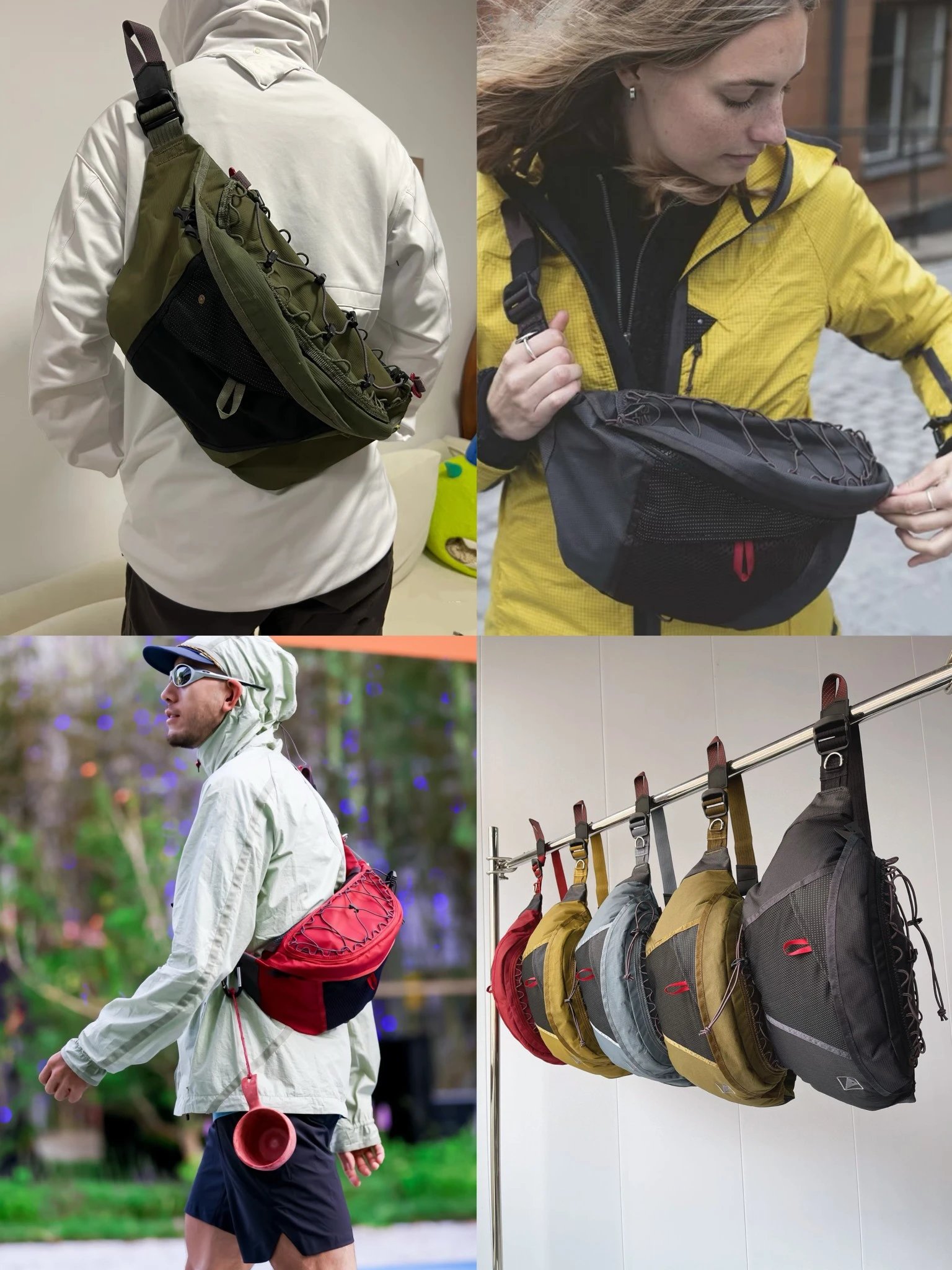 Mouse △ Home 25 Latest Men's and Women's Outdoor Sports and Leisure Waist Bag 7L Crossbody Backpack Cycling Bag 41007