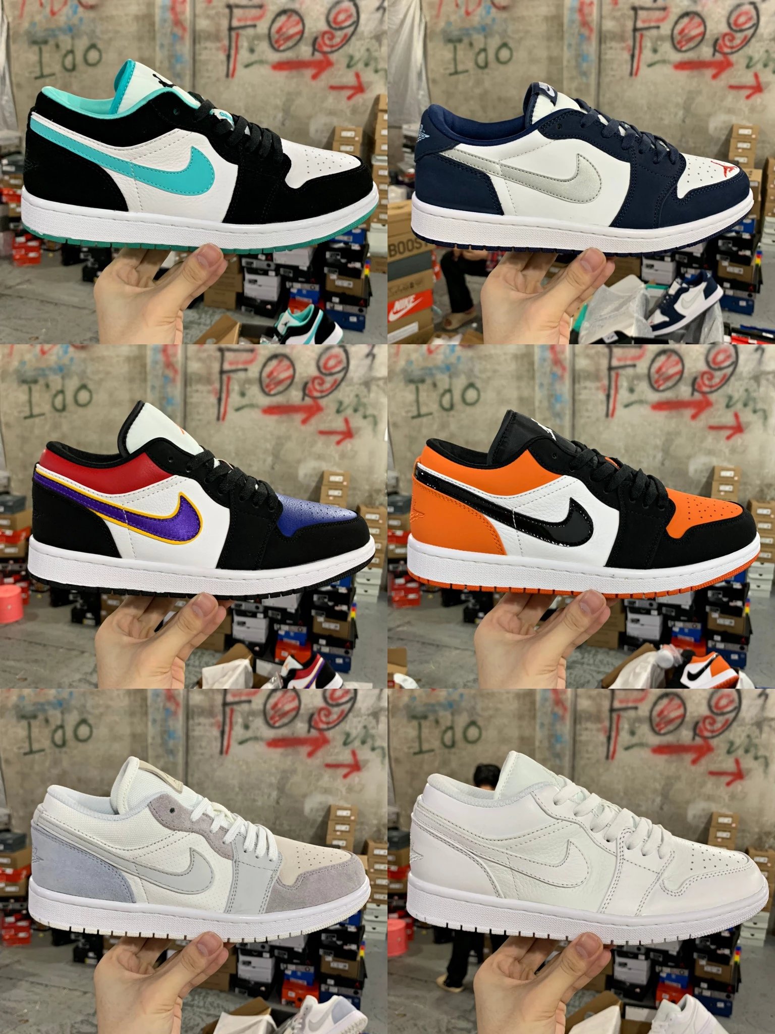 Nike Air Jordan 1 Low Leather Basketball Shoes