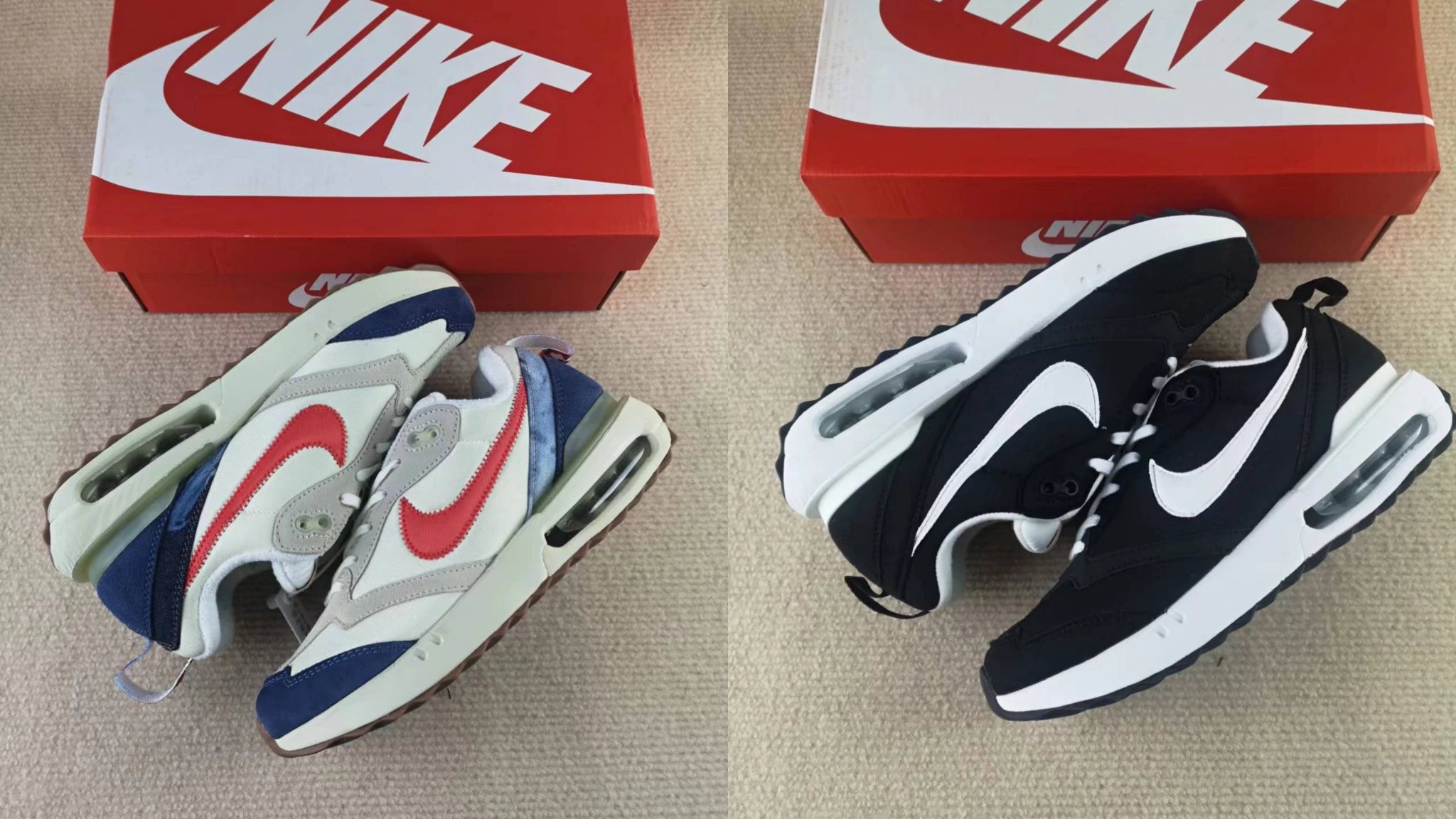 Nike Air Max Dawn Black White Running Shoes