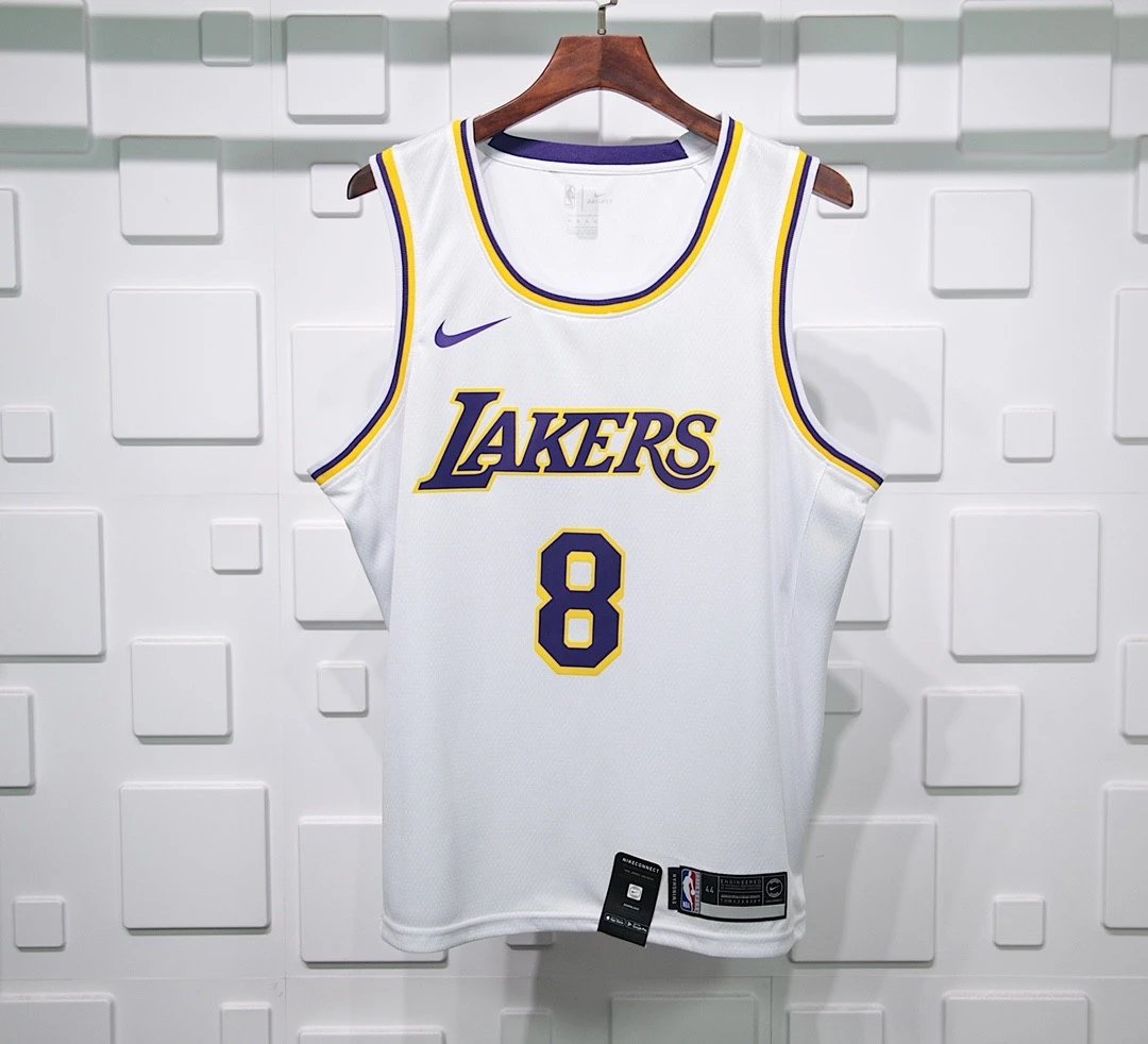 Lakers Kobe #8 Home Jersey White Swingman