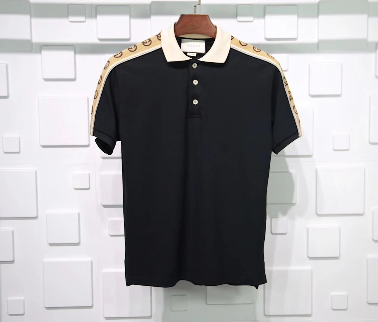 G Reflective Tape Polo Black