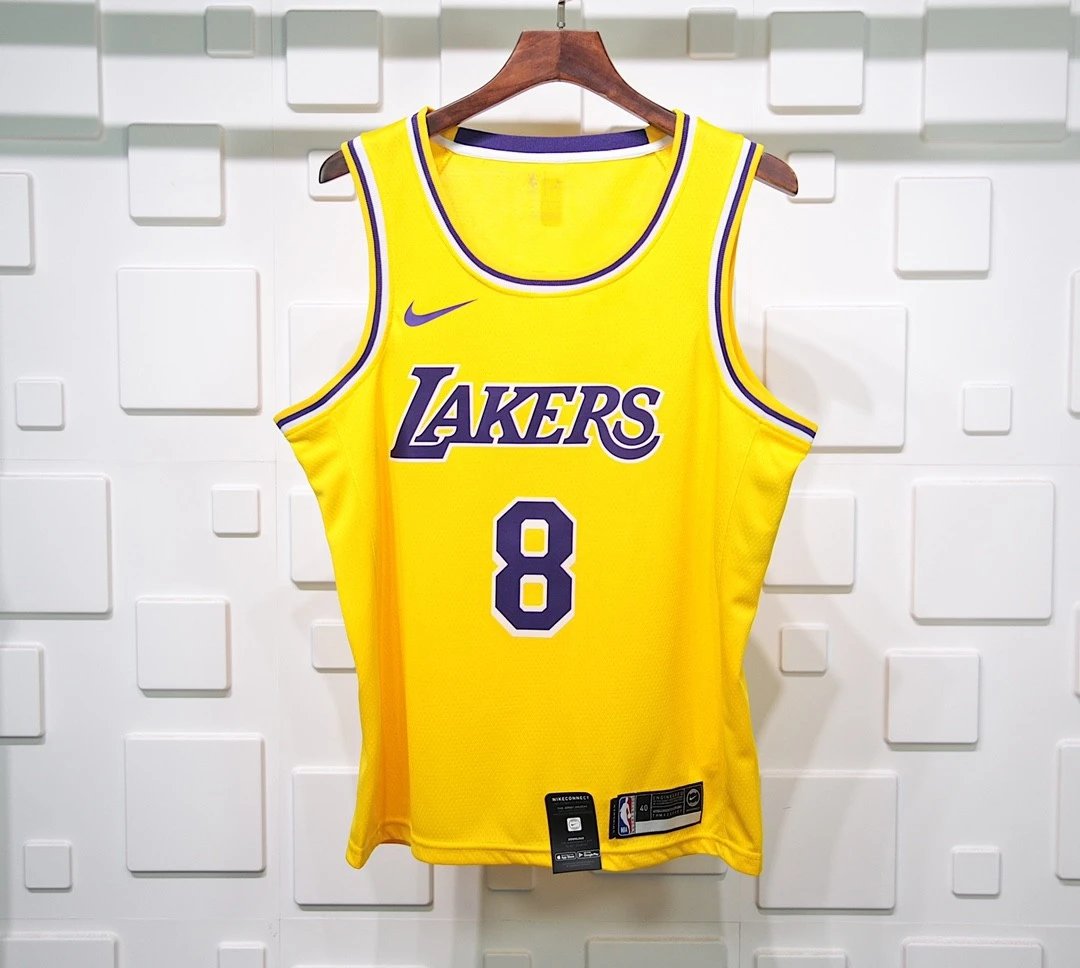 Lakers Kobe #8 Home Jersey Yellow Swingman