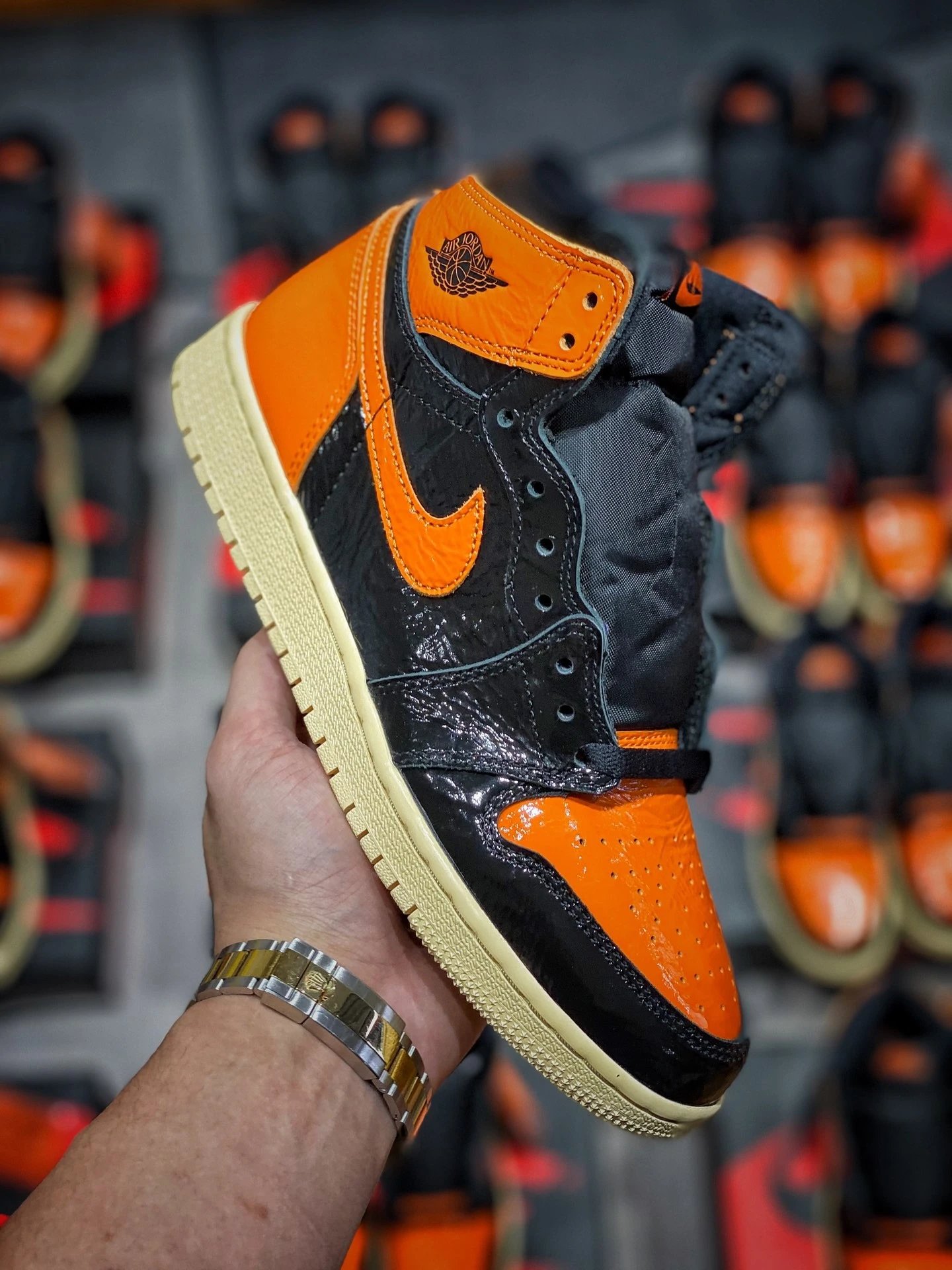 AJ1 GS Pig Oil Black