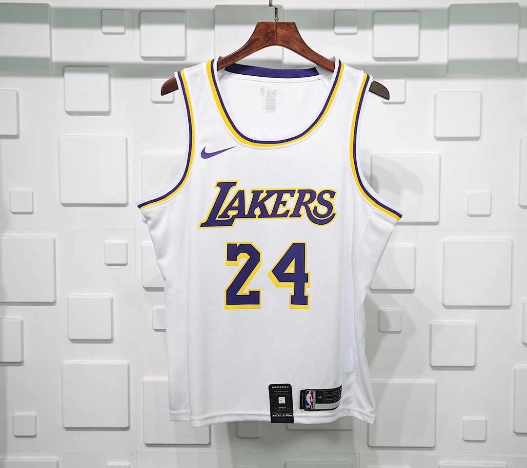 Lakers Kobe #24 Home Jersey White Swingman