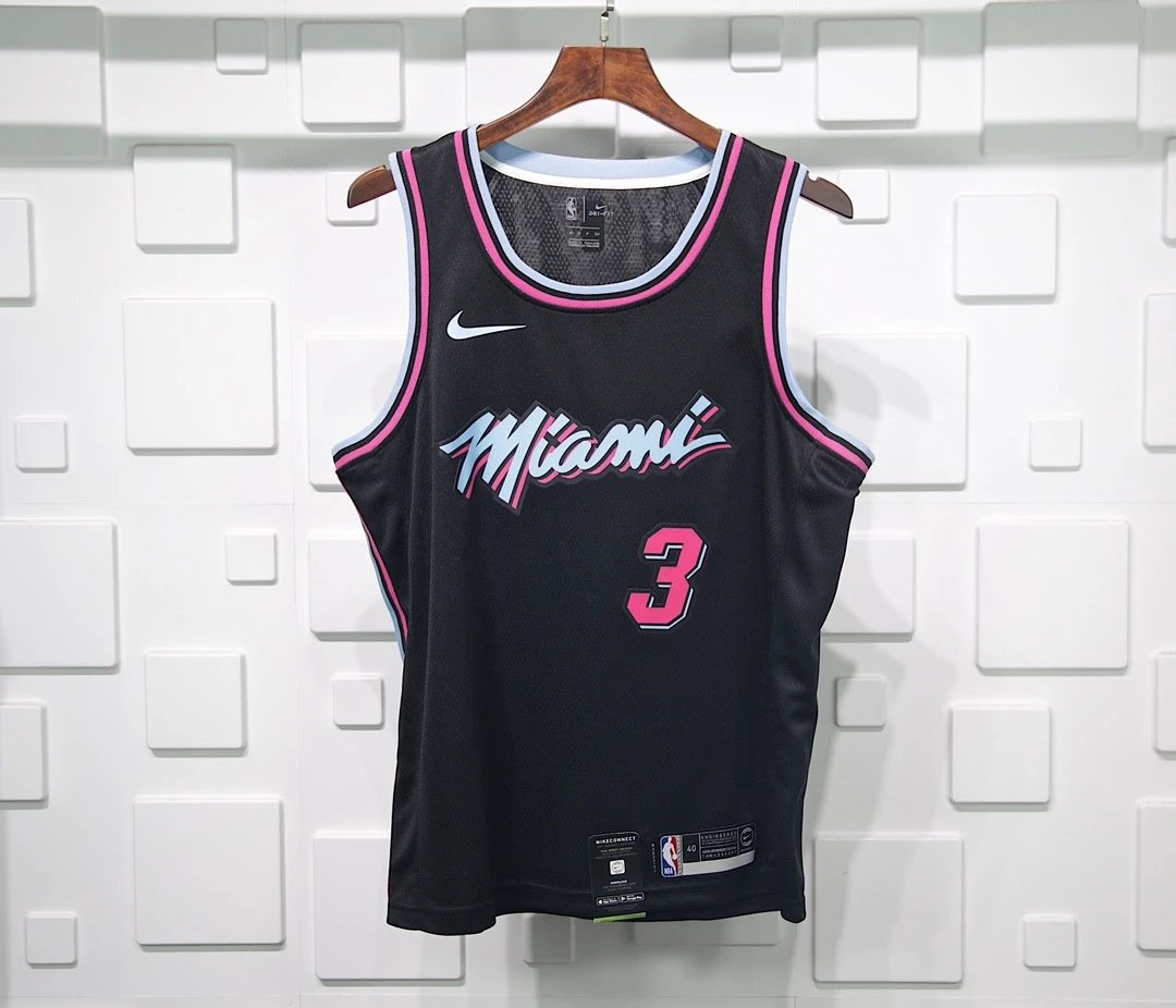 Miami Heat Wade #3 Swingman Jersey Black