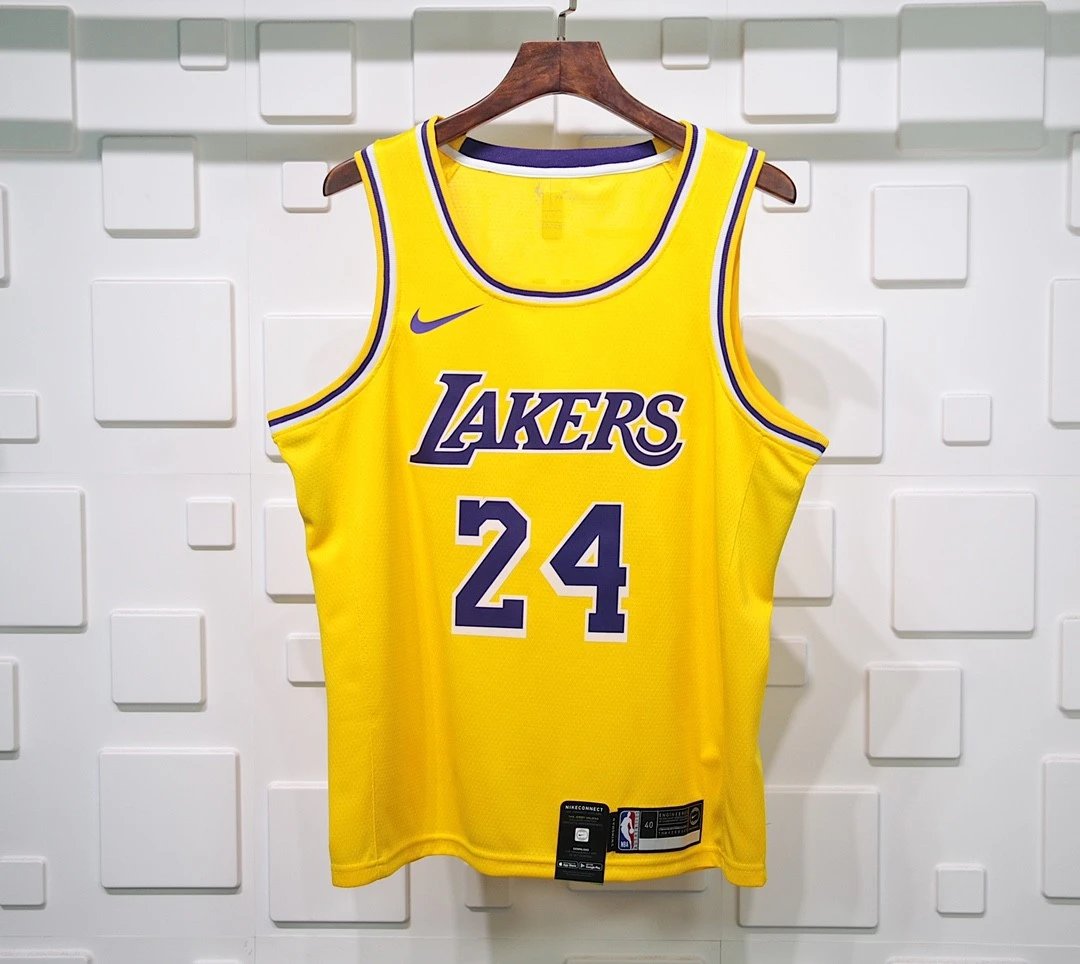 Lakers Kobe #24 Home Jersey Gold Swingman